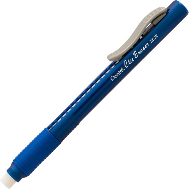 ERASER CLIC/GRIP BLUE BARREL
