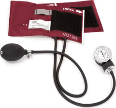 PREMIUM ADULT ANEROID SPHYGMOMANOMTER IN CLAMSHELL-BURGUNDY