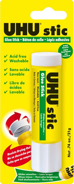 UHU GLUE STIC LARGE .74 OZ CARDED