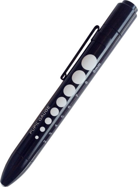 SOFT LED PUPIL GAUGE PENLIGHT IN POLY BAG-BLACK-BATTERY REPLACEABLE