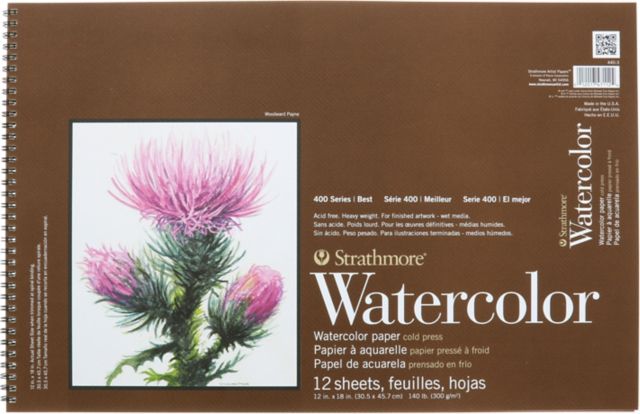 Watercolor 400 Series 12X18 Spiral Bound 12/Sheets