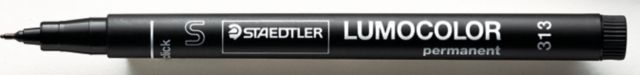 LUMO AV MARKER EXTRA-FINE PERMANENT BLACK
