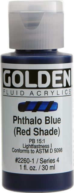 Fluid Acrylic Pthalo Blue (Red Shade) 1 oz