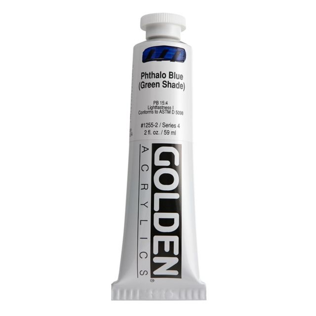 Heavy Body Acrylic Pthalo Blue/Green Shade 2 Oz Tube