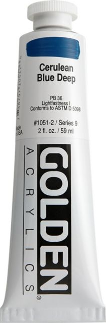 Heavy Body Acrylic Cerulean Blue Deep 2 oz