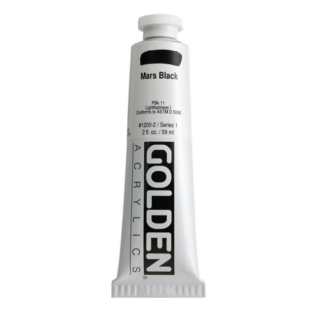 Heavy Body Acrylic Mars Black 2 Oz Tube