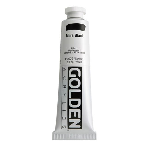 Heavy Body Acrylic Mars Black 2 Oz Tube