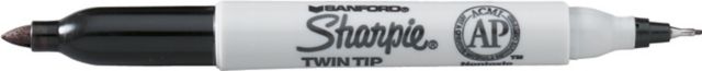 Sharpie Twin Tip Black Permanent Marker