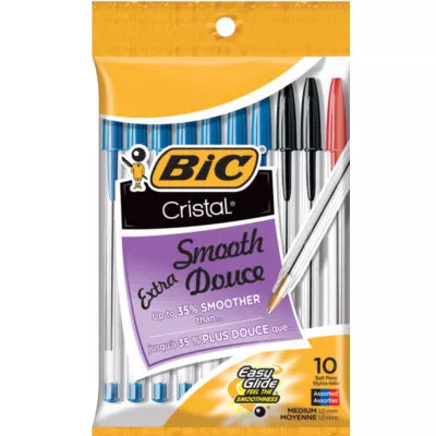 PEN 10PK MED CRSTL BUS Assorted - New (SKU: 9042232)