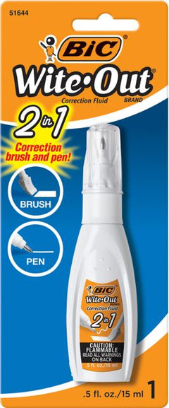 CORRECTION FLUID 2IN1 WHITE